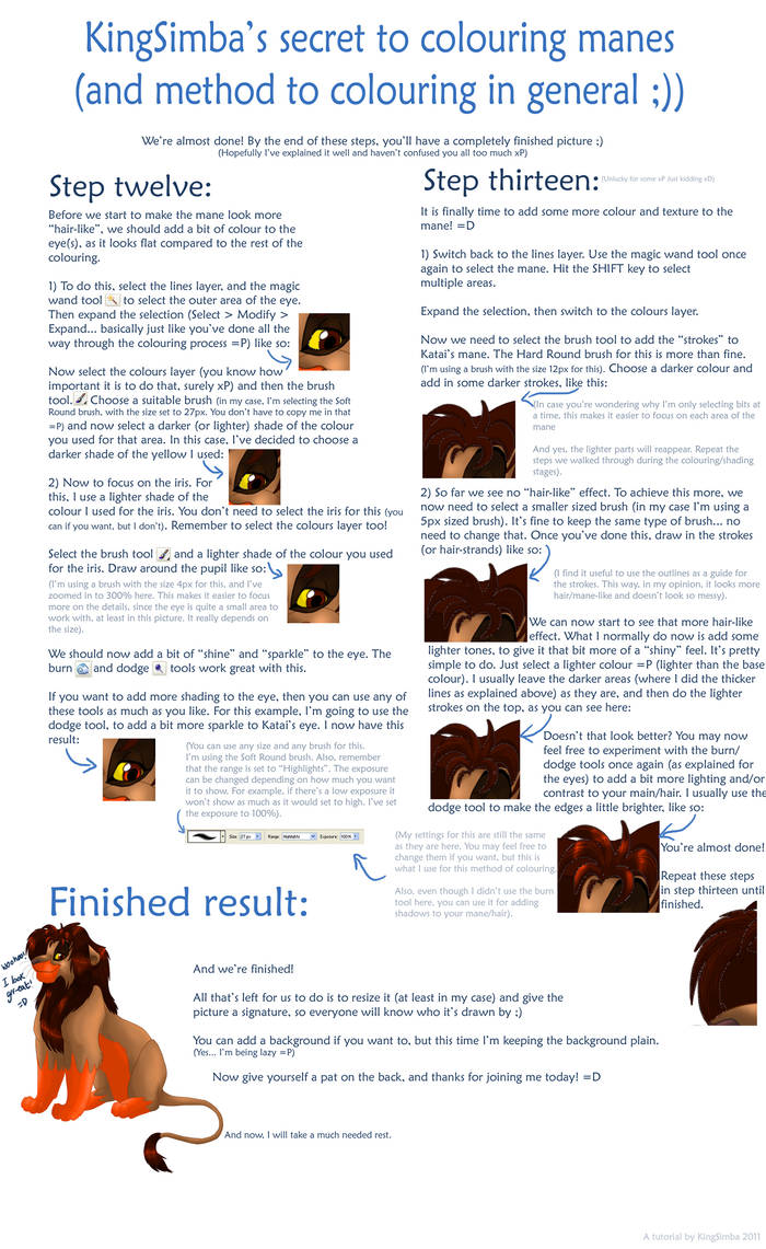 Colouring Tutorial: Part 4 by KingSimba on DeviantArt