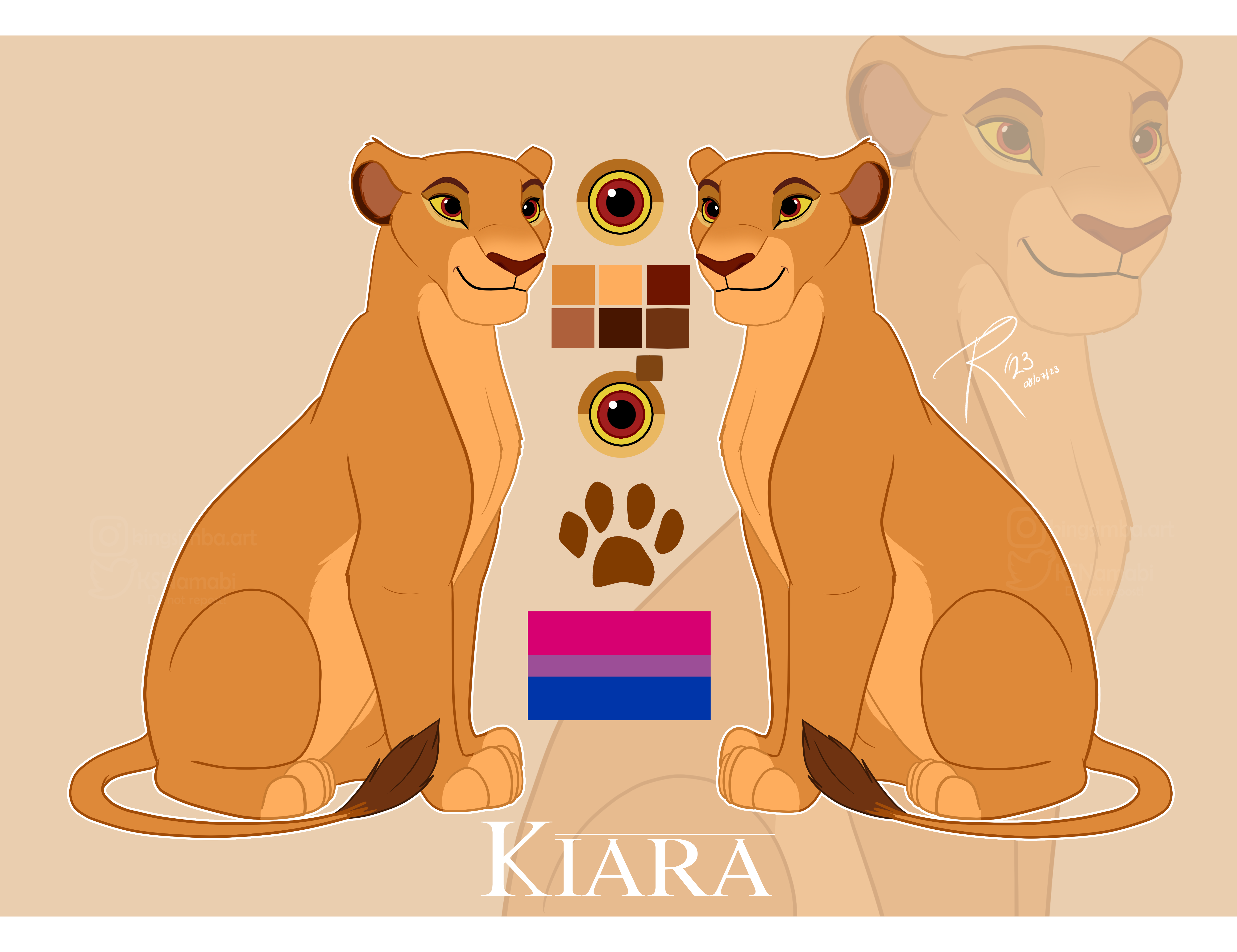 Kiara (Character Reference) by KingSimba on DeviantArt