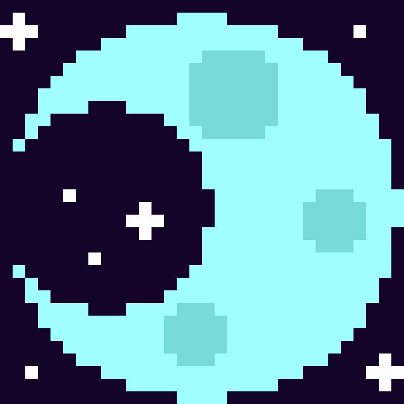 The Moon and the Sea - #1 - 32x32 Pixel ARt Sketches