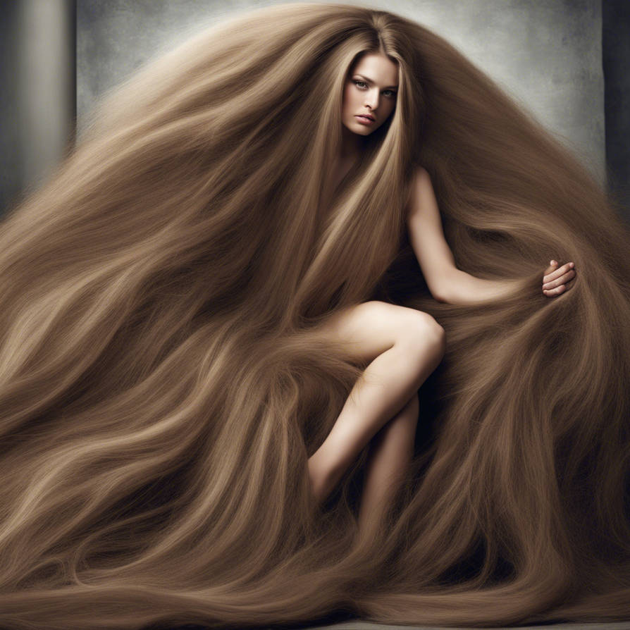 consumed by her hair