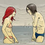 Snape and Lily at the sea
