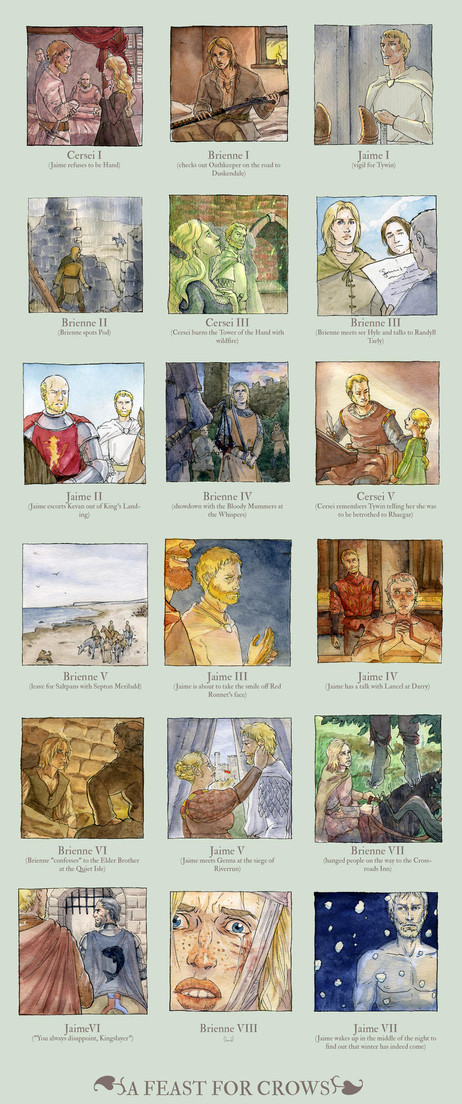 Jaime and Brienne: AFfC by Pojypojy