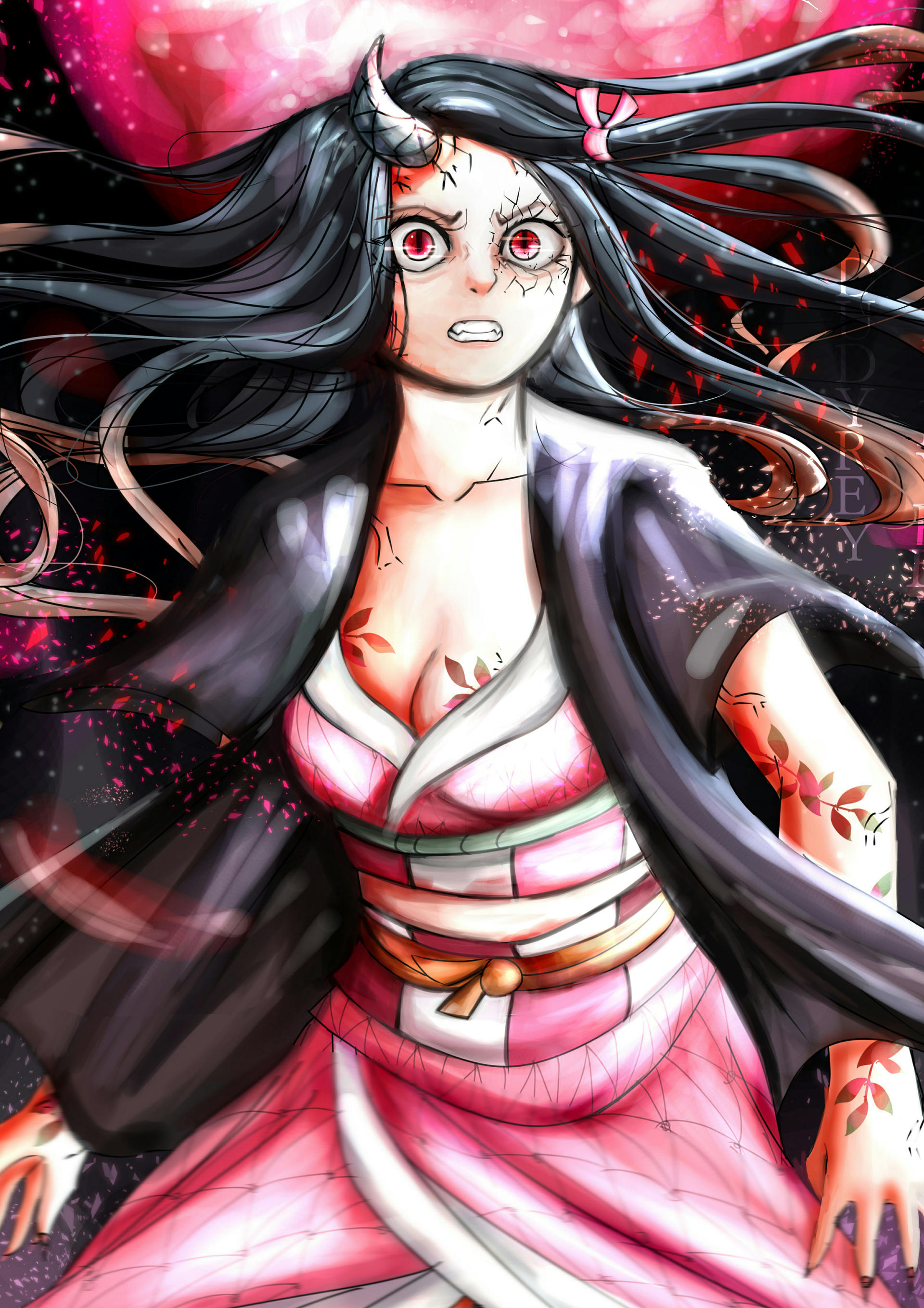 pics Nezuko Full Demon Form Fan Art nezuko kamado demon form by dudyrey on