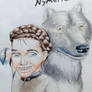 Arya of House Stark and Nymeria