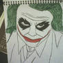 old heath ledger joker marker sketch