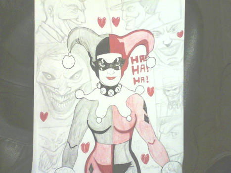 Harley Quinn valentines day drawing