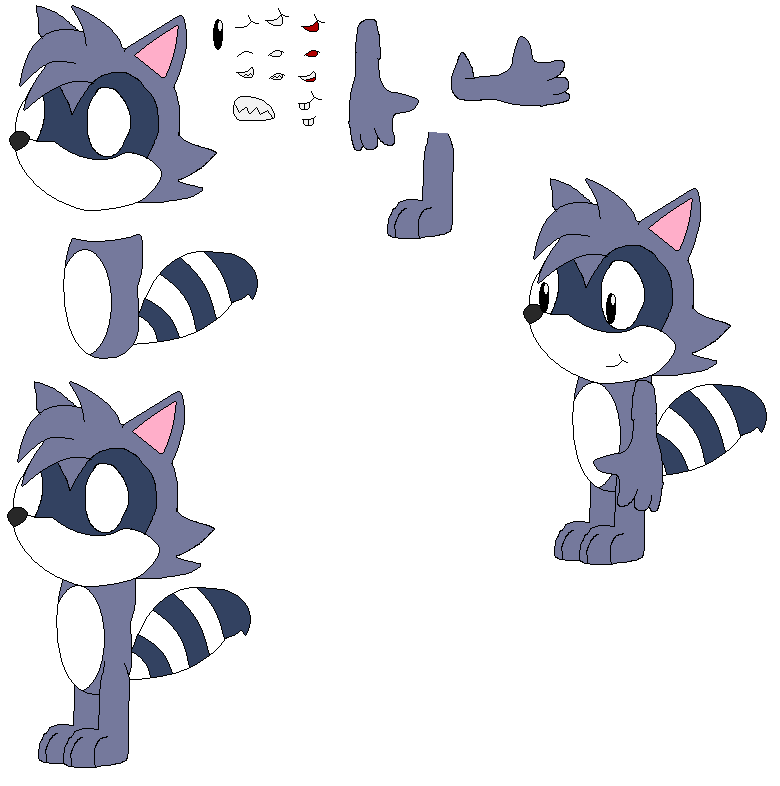 Scootch Racoon Wolf Character Builder- Scootch Raccoon by JustinandDennis on DeviantArt