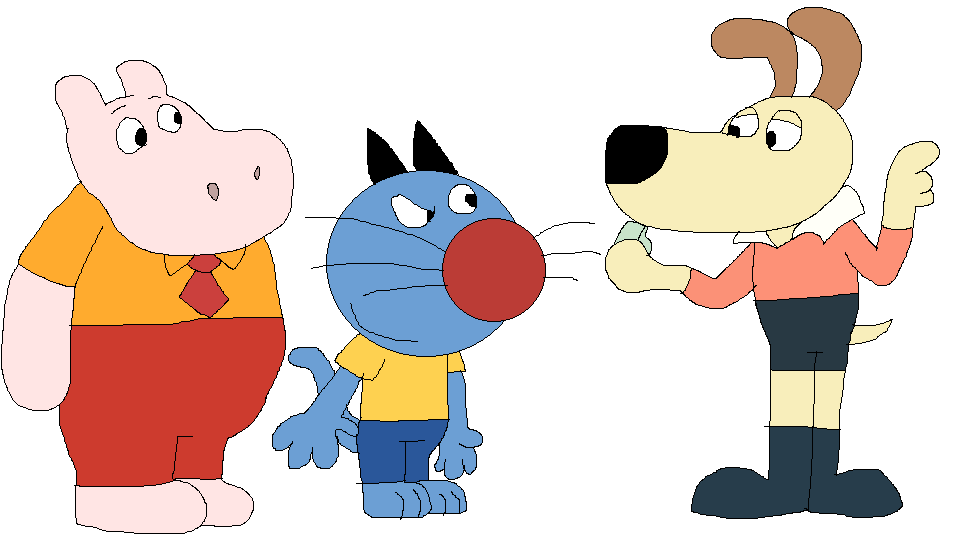 Sports Cartoon Hippo, Cat and Dog by JustinandDennis on DeviantArt