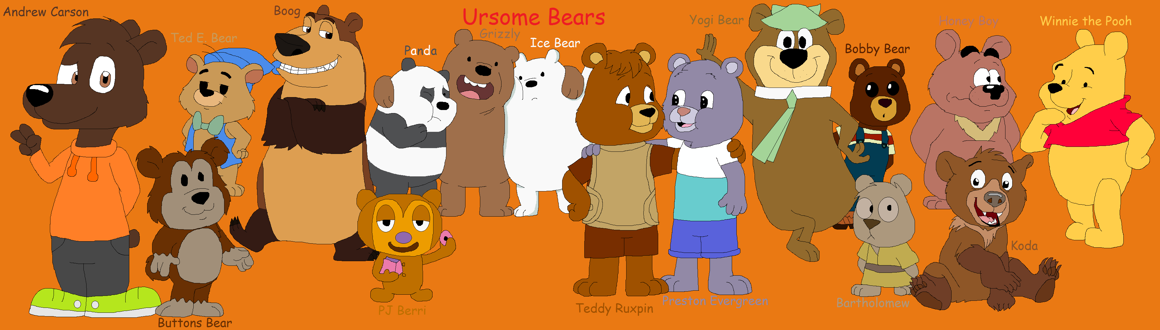 Bear Deviantart Rapper My Favorite Cartoon Bears by JustinandDennis on DeviantArt
