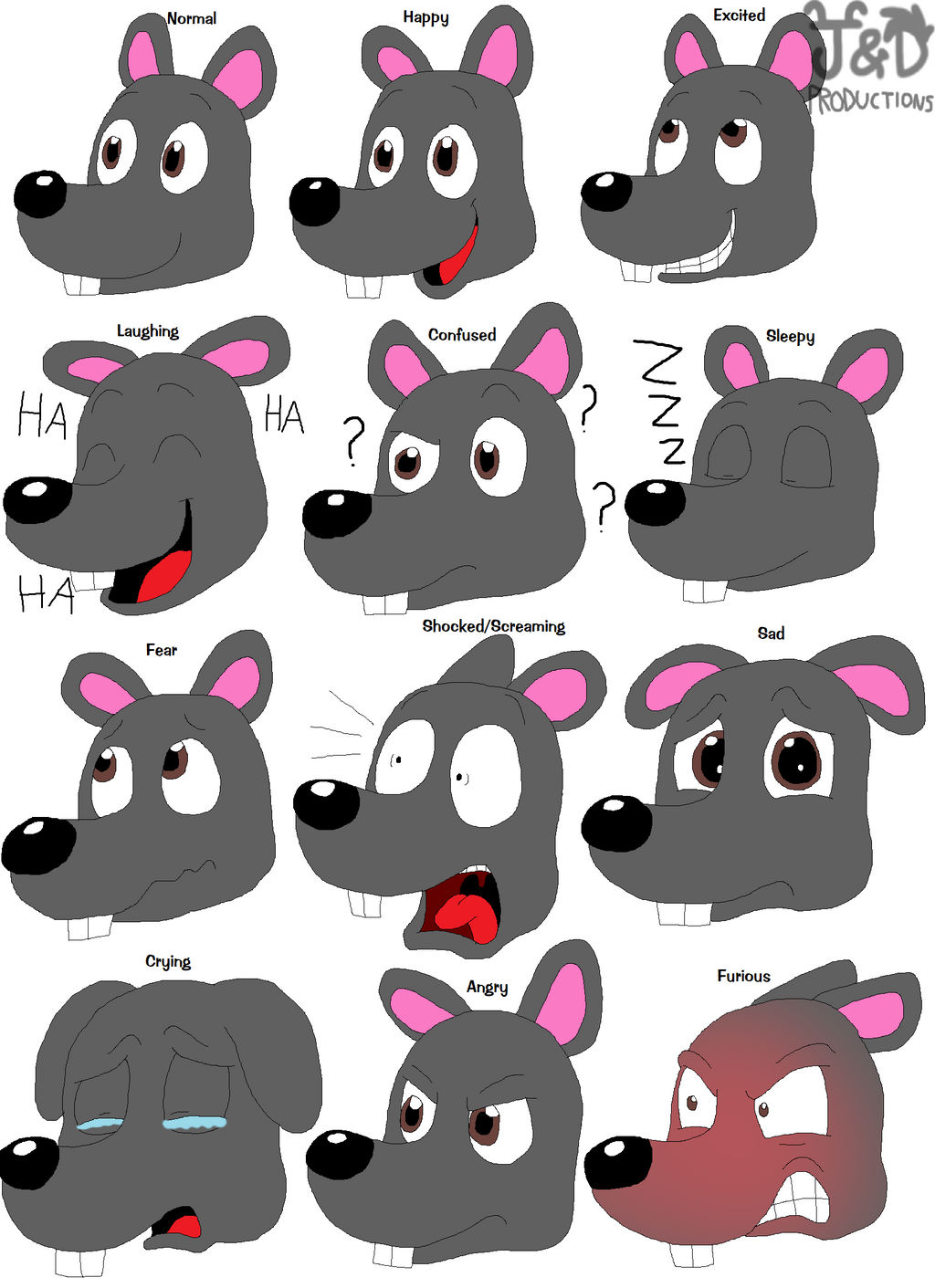Remy Rat's Expressions by JustinandDennis on DeviantArt