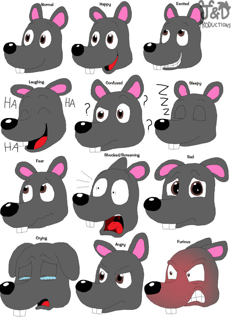 Remy Rat's Expressions by JustinandDennis on DeviantArt