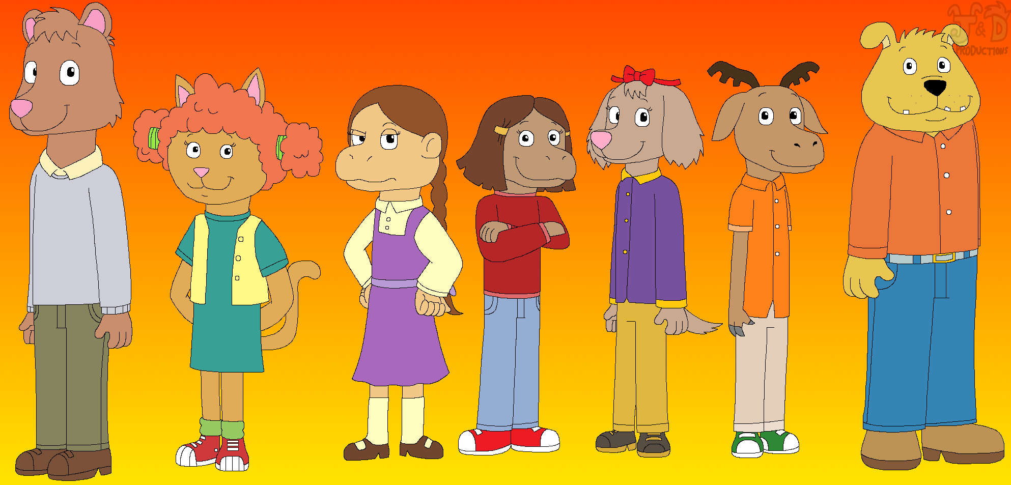 Some of Arthur's Friends (in my style) by JustinandDennis on DeviantArt