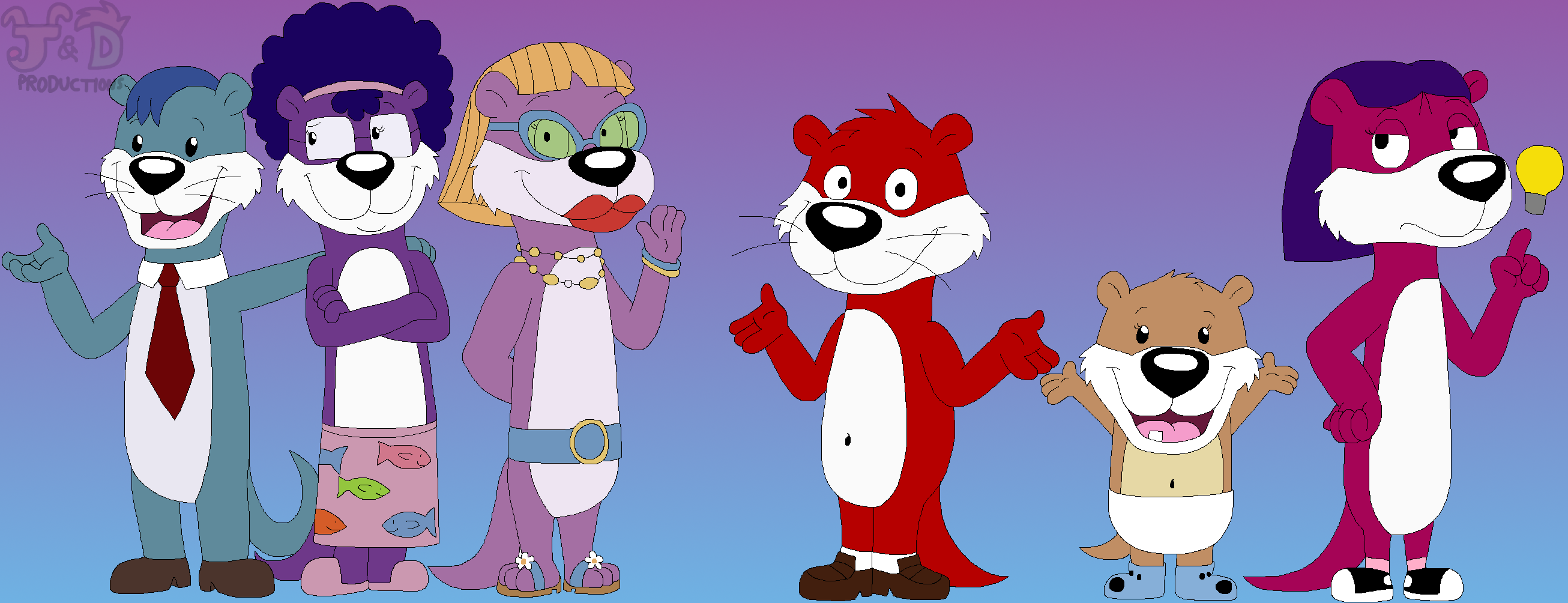 Tom Ruegger Children The Otter Family in Tom Ruegger's style by JustinandDennis on DeviantArt
