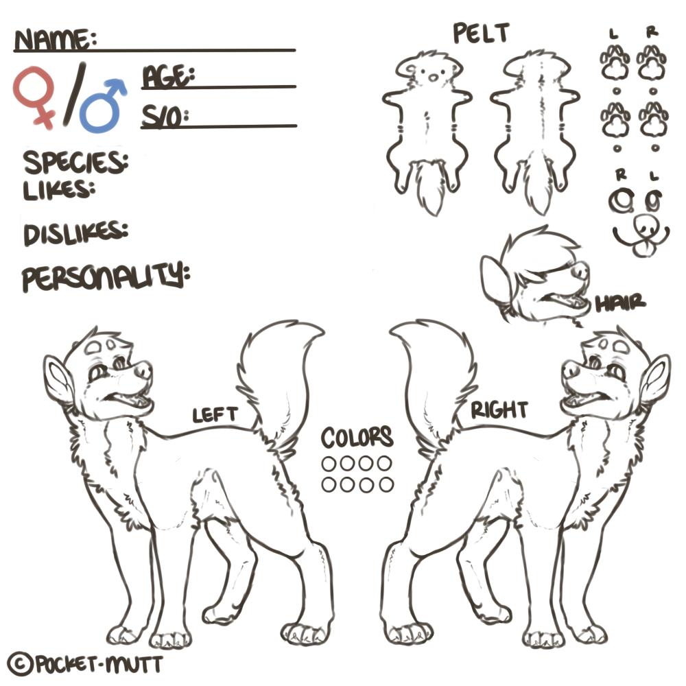 Ref Sheet Lineart {Read Description}