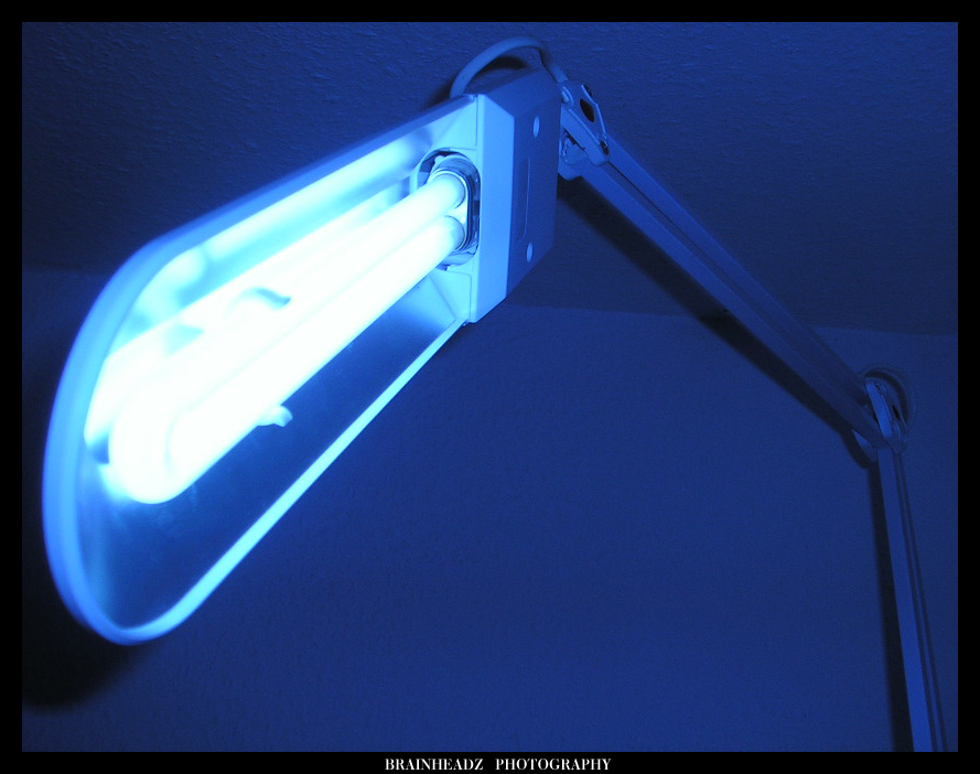 blue lamp