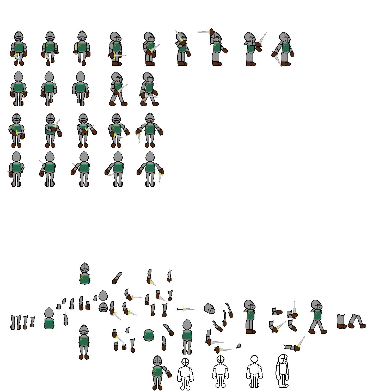 Knight Spritesheet by ArtOfOrineon on DeviantArt