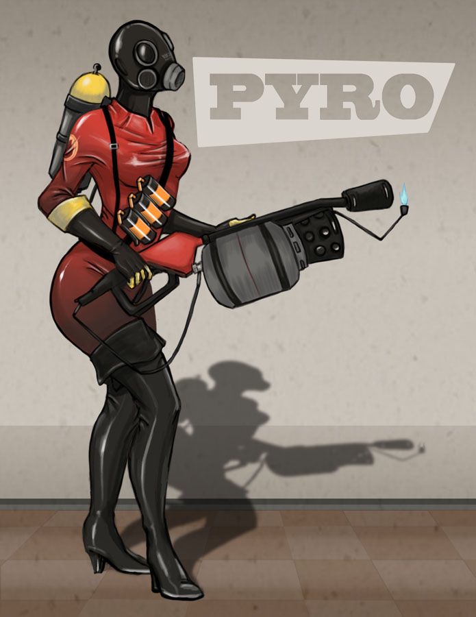 Female Pyro Red Team