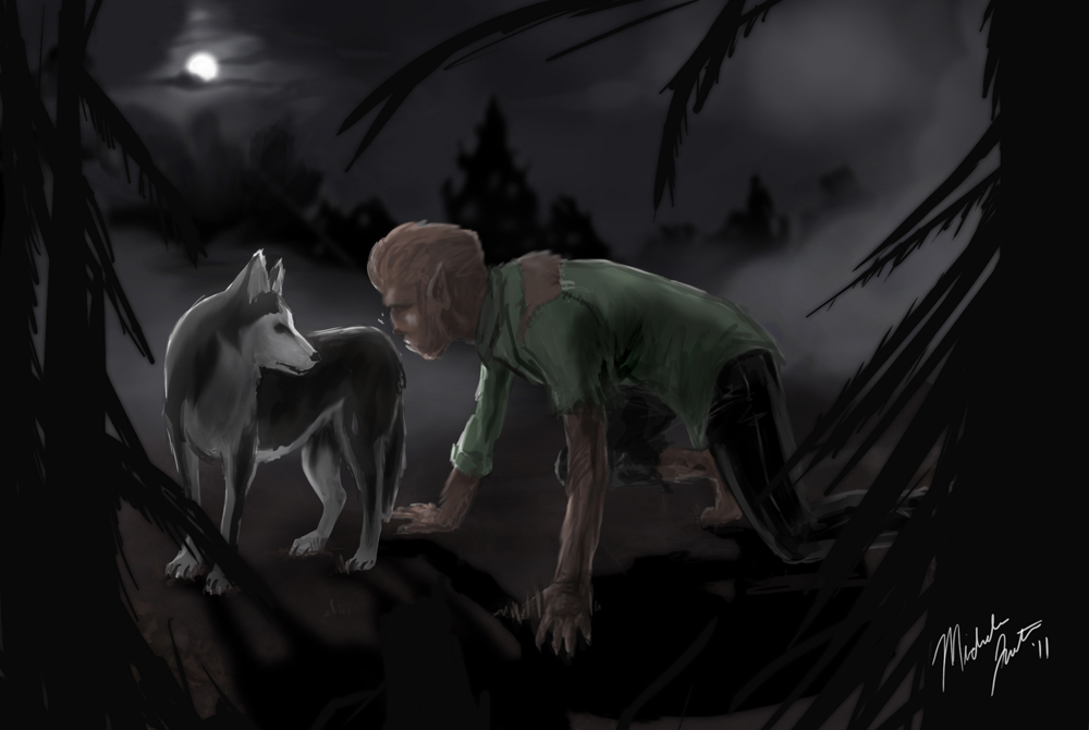 Oct 1 11 Wolf Man Meets Friend