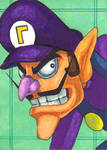 Waluigi Sketch Card by cuky04