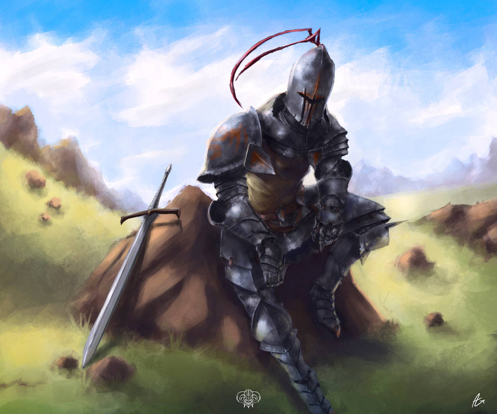 Vesting Knight Resting knight by AngelLuzbel on DeviantArt