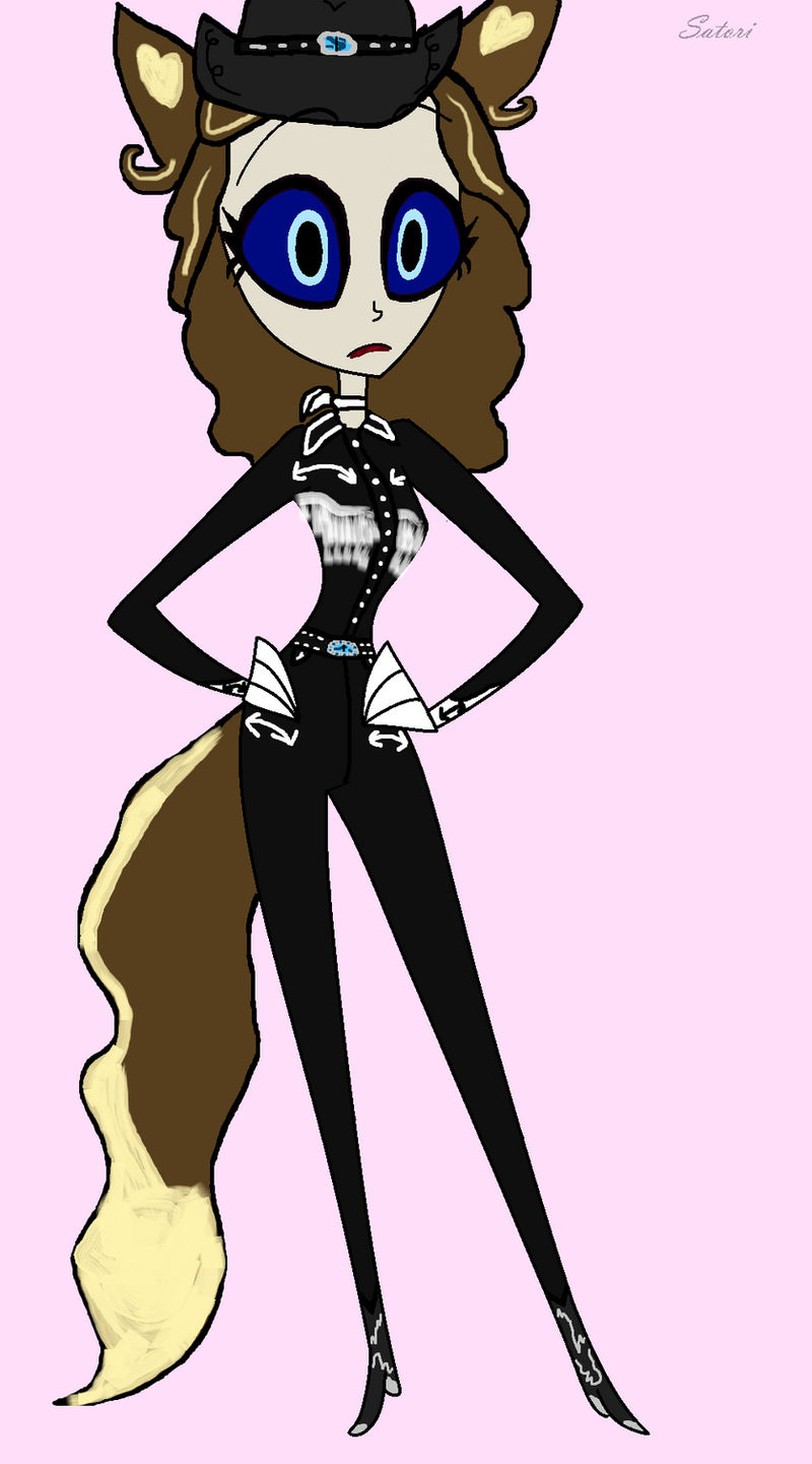 Morna Delecour in her tough cowgirl outfit