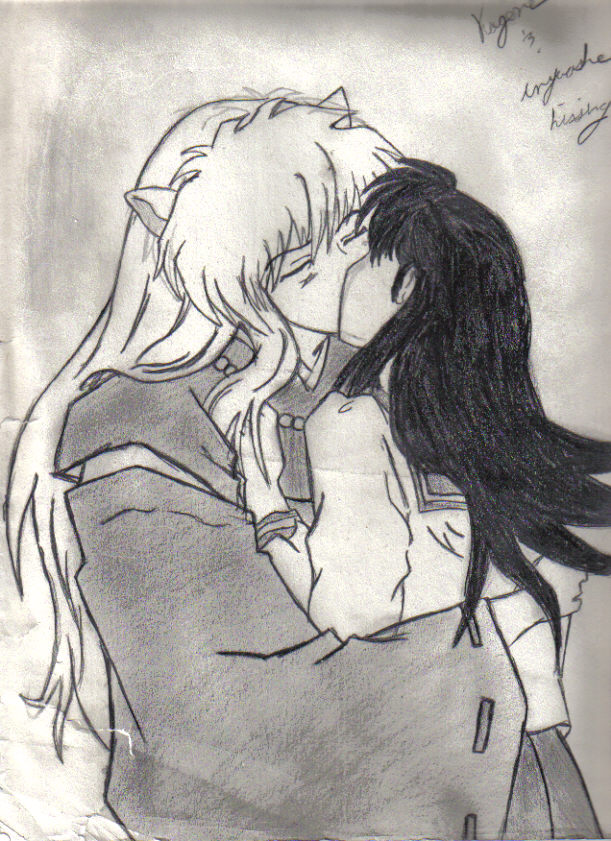 inuyasha and kagome kissing