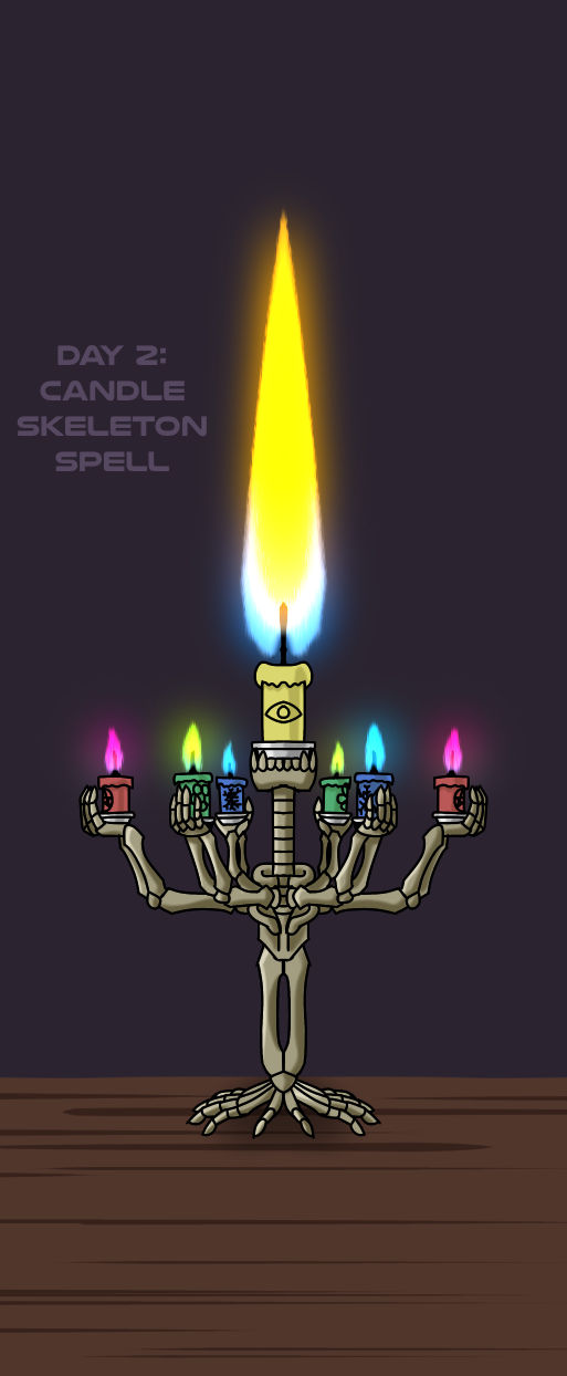 Swordtember 2022: Candle + Skeleton + Spell by DarkTidalWave on DeviantArt