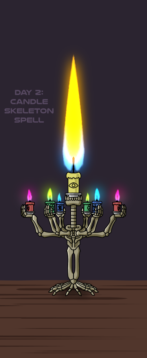 Swordtember 2022: Candle + Skeleton + Spell by DarkTidalWave on DeviantArt