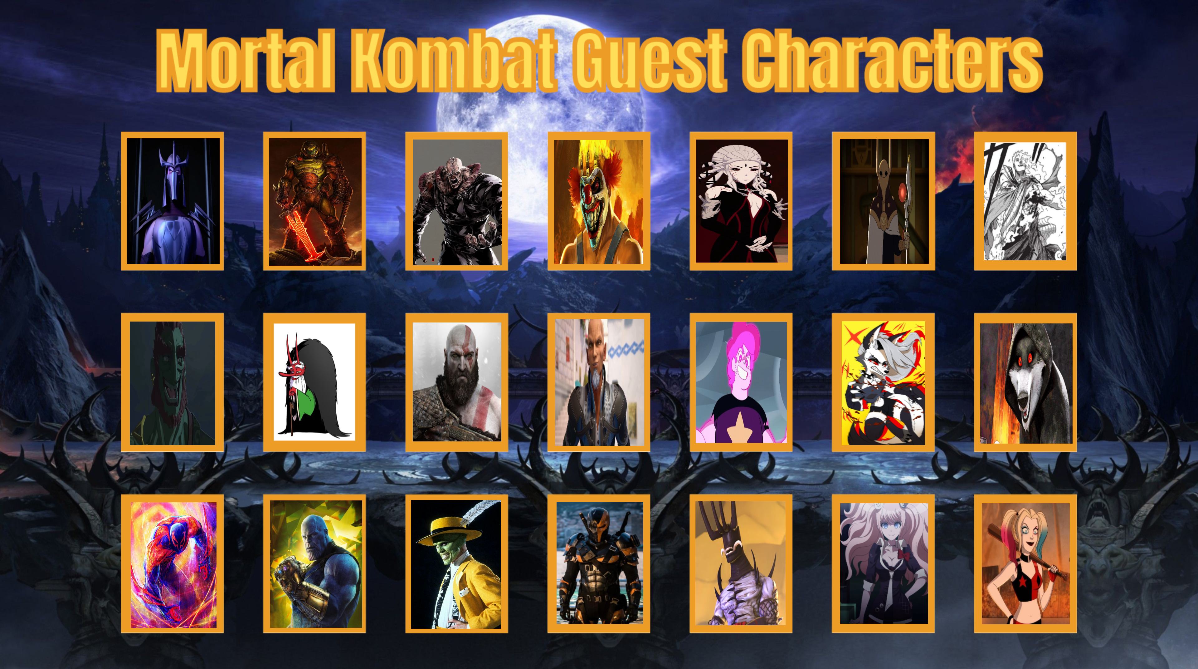 MORTAL KOMBAT 11 - Full Character Roster Wishlist (40 Fighters w/ DLC Guest  Characters) 