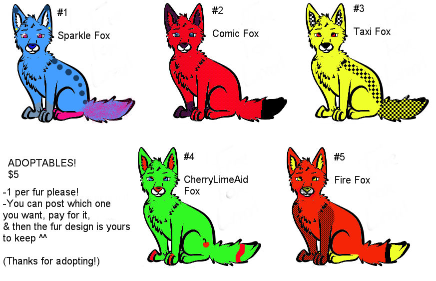 Fox Adaptables Fox Adoptables by WikkTheFox on DeviantArt
