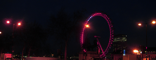 London Eye Pink lights