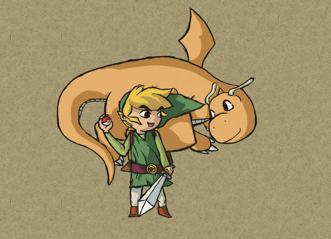 Pokemon Wind Waker: Link and Dragonite