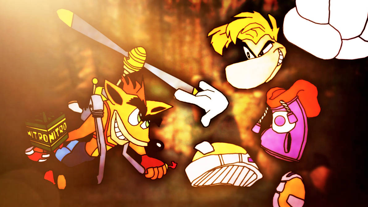 Crash Bandicoot Vs. Rayman Vs Art by D2thag23 on DeviantArt