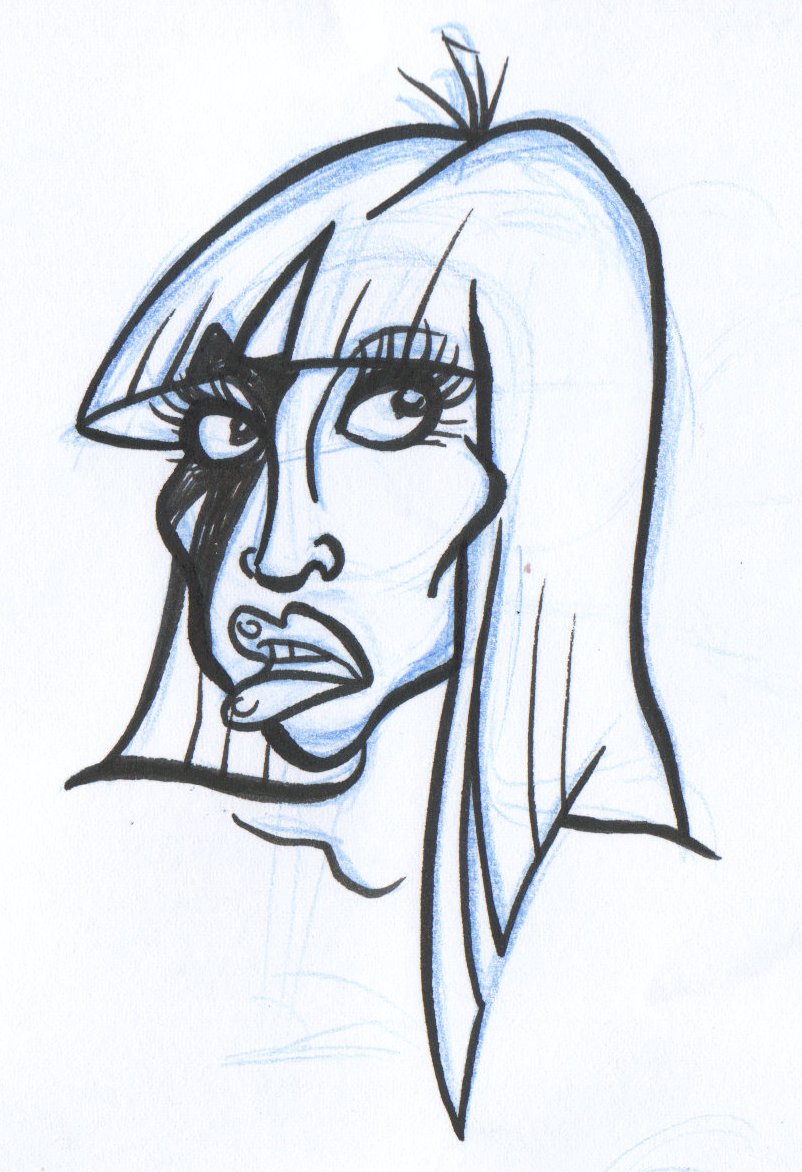 Lady Gaga face sketch