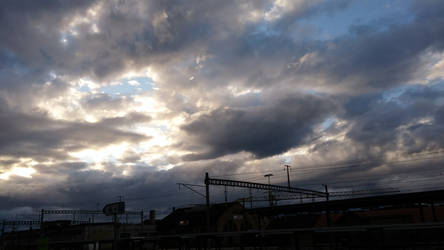 Clouds at trainstation