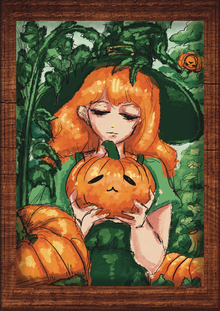 tending to the pumpkins
