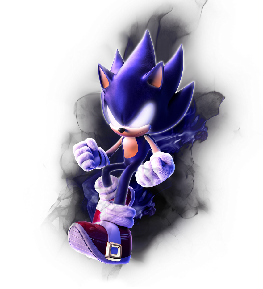 Dark Sonic Render:He is a master of the dark! by SonicOnBox on