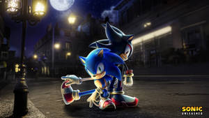 Sonic and Shadow in Spagonia: Wallpaper