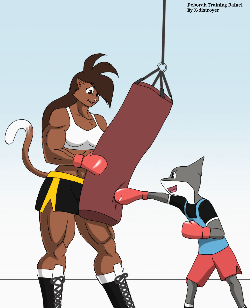 Rafael Training With Deborah by Elimmc