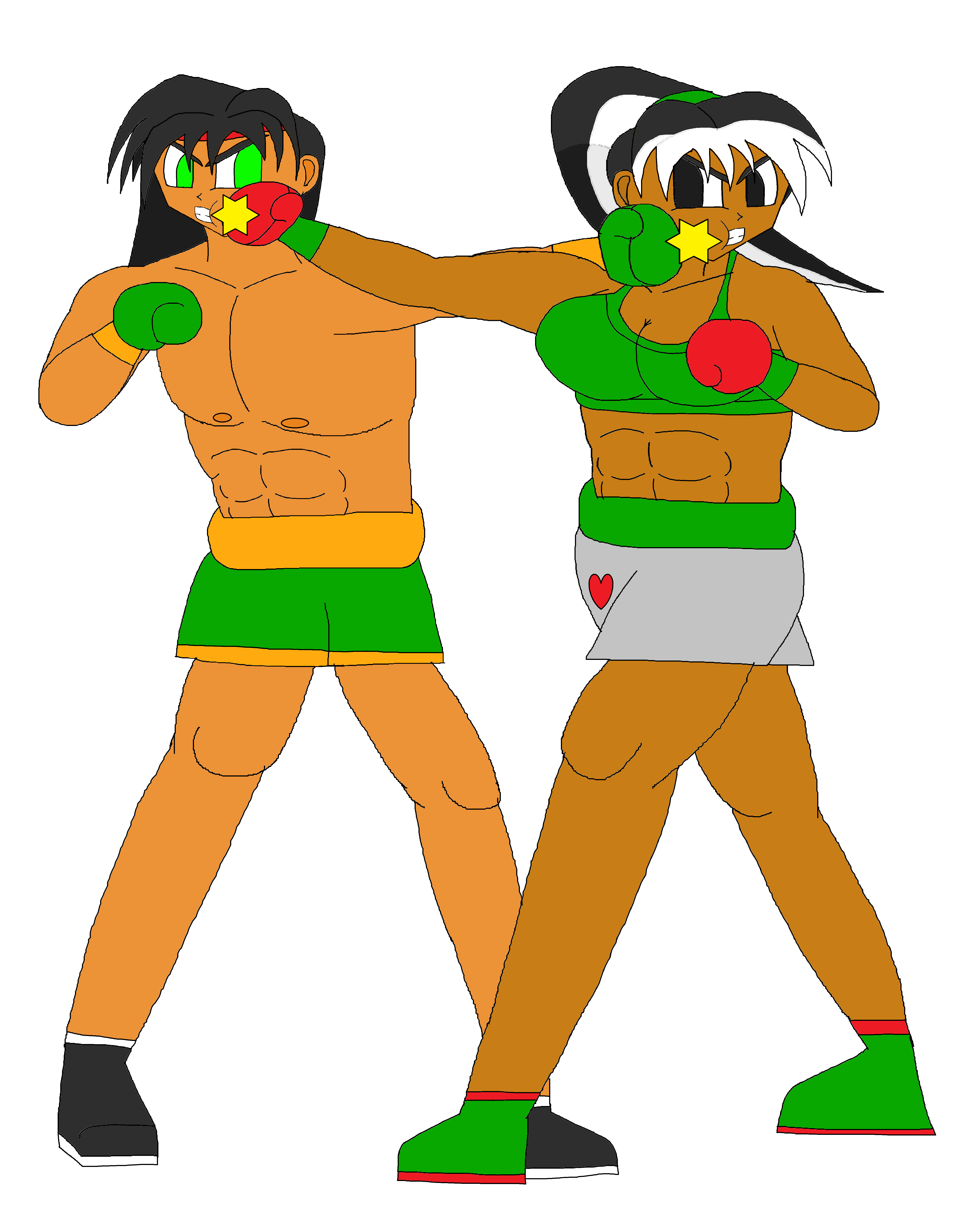 Irene and Brandon Exchanging Punches