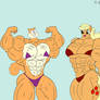 Applejack and Sandy as Bodybuilders