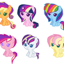 Princess Cadence x Mane 6 and Spike adopts (OPEN)