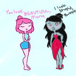 Marceline and Bubblegum have a sleepover