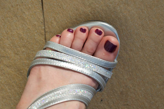 Roxy's Purple Toes in Silver Heels 3