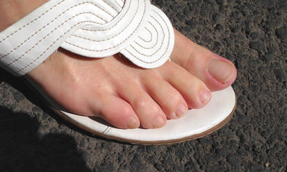 Rica's Natural Toes in White Sandals I