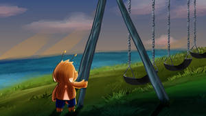 Why would you put a swing on a cliffside?