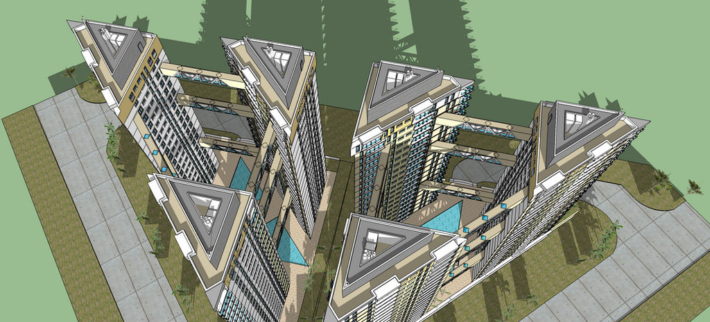 3 Triangle Building Triangle tower building by phil8ships on DeviantArt