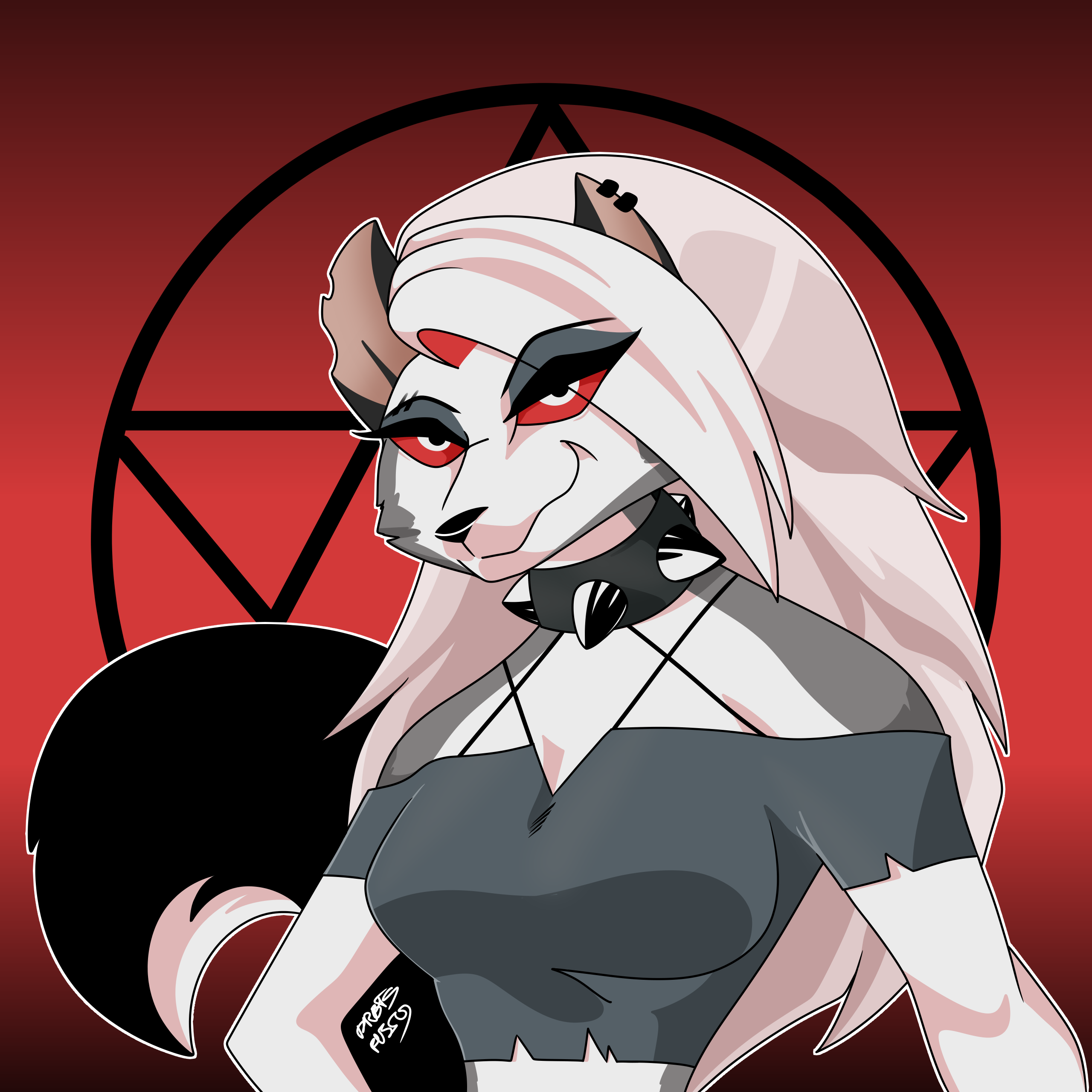 Loona Front Loona - Helluva Boss by PretoFusco on DeviantArt