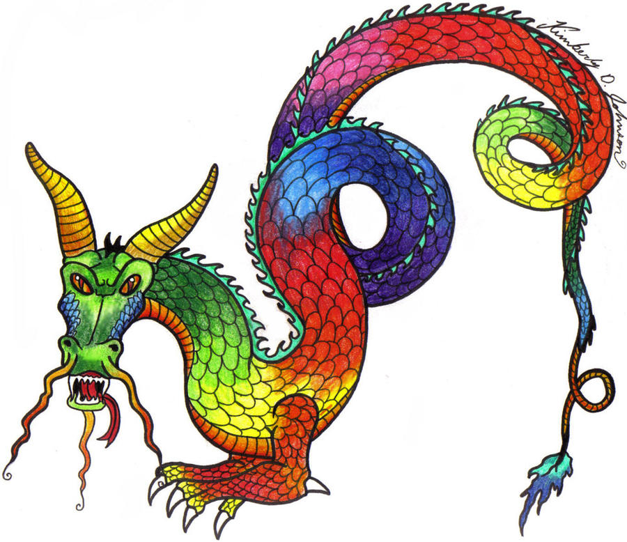 One Color Dragon Colorful Dragon by Miss-Swamp-Spider on DeviantArt