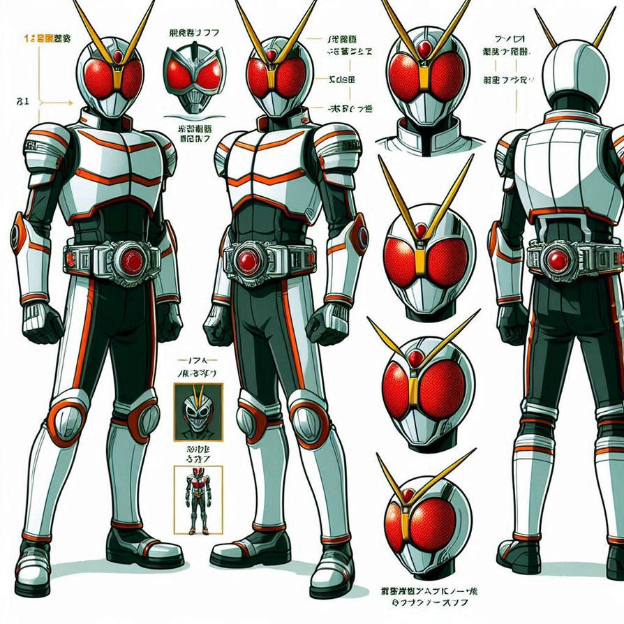 Showa Rider Red Kamen Rider SX (Showa Era Rider) character sheet 1 by tRexP51 on DeviantArt